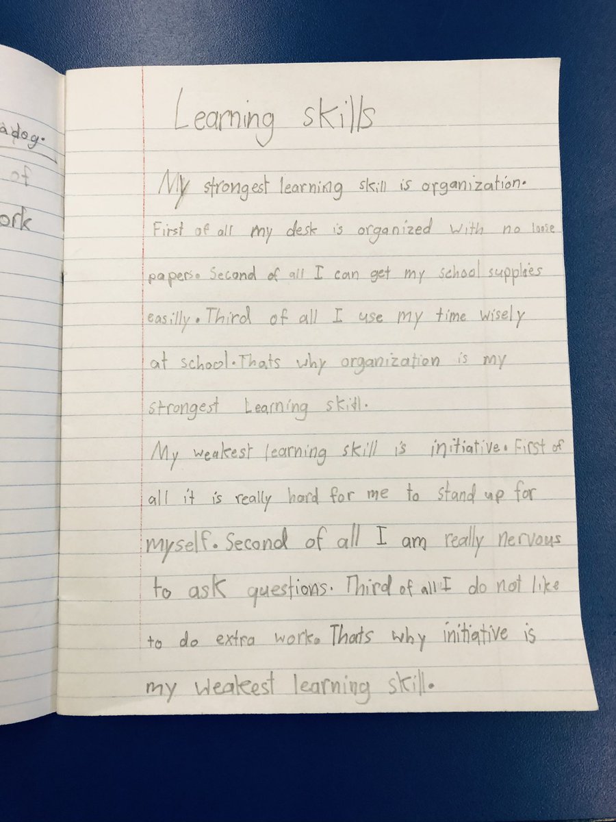 vavassis's tweet photo. We are reflecting on our learning skill strengths &amp; areas for improvement 👍 https://t.co/Dmlj1TaBj4
