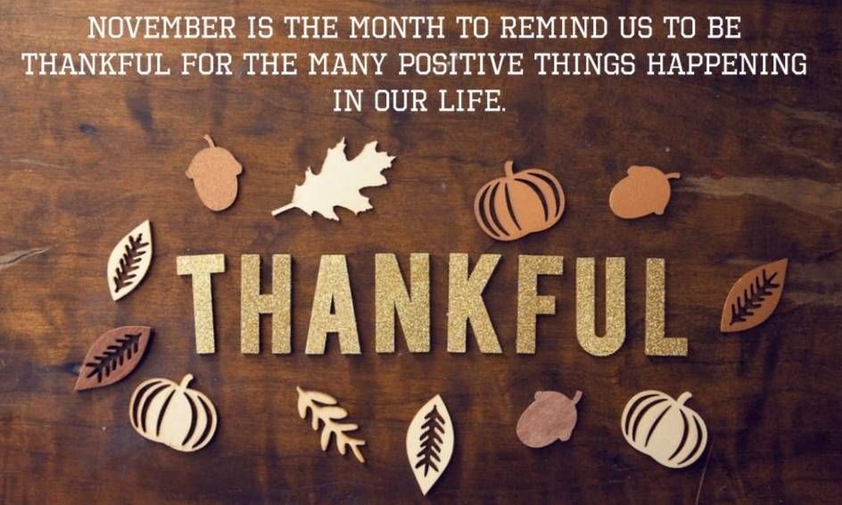 ValoriePrahl's tweet photo. November is the month to remind us to be thankful for the many positive things happening in our life. #BeThankful #BeKind #BePositive #PrahlHealthandHealing https://t.co/SiGH7hPtKG