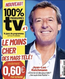 En Une du nouveau quinzomadaire de <a href="/PrismaMedia/">Prisma Media</a> #100%ProgrammesTV <a href="/JL_Reichmann/">Jean-Luc Reichmann</a> le Roi des jeux TV mais pas que... Fiction et théâtre également ! 
En kiosque dès demain samedi 07/11. 
Rdv tous les jours à 12:00 pour #Les12CoupsDeMidi <a href="/TF1/">TF1</a> 👍