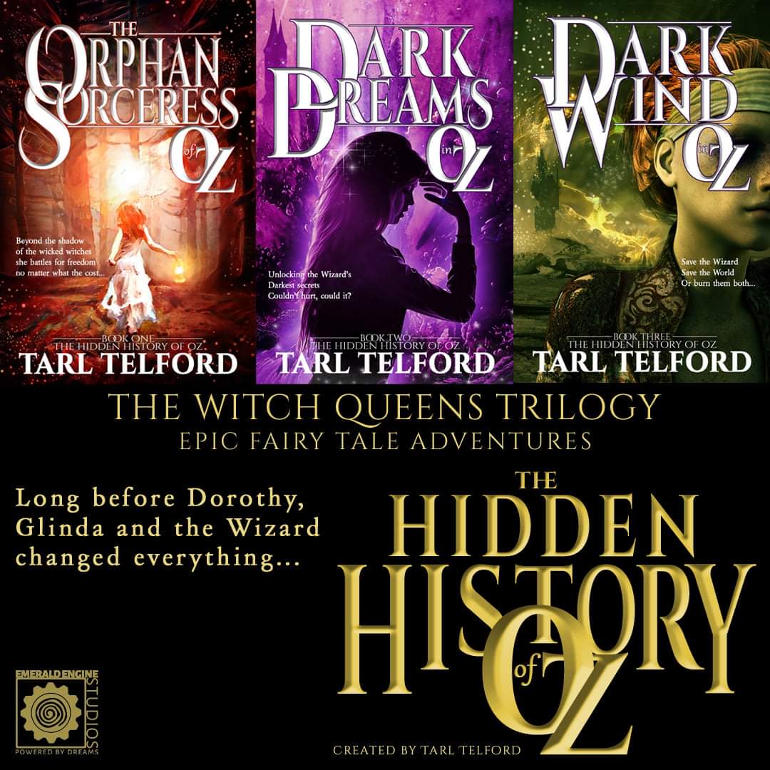 HiddenHistoryOz's tweet photo. Magic and Mayhem, Dreams and Defiance, Secrets and Sacrifice -- all define this new age in the Land of Oz.
Updated covers for my books. Check link in bio. #hiddenhistoryofoz #authorlife #supportingauthors #writerscommunity #epicfantasy #fantasyauthor
 #oz #goodreads https://t.co/HcfwFjRD3q