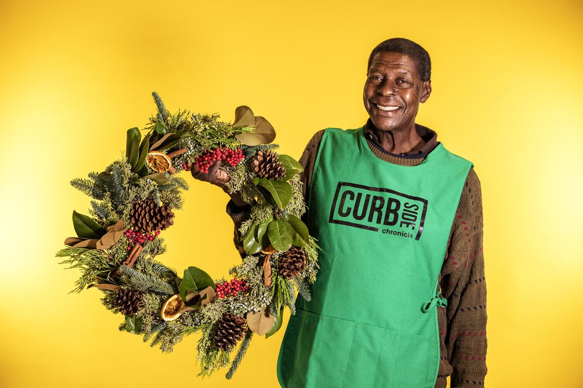 Deck the halls — or at least your door —​ with a wreath from the Curbside Chronicle.

Each wreath is handmade by a Curbside vendor, providing meaningful employment this holiday season to someone transitioning out of homelessness in OKC!

Pre-order today at curbsideflowers.org