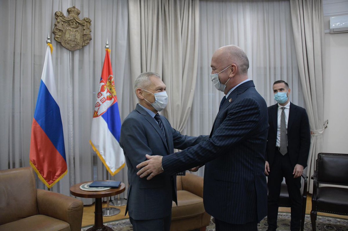 npopovicSNP's tweet photo. Састанак са амбасадором Русије у Србији Александром Боцан-Харченком. Србија и Русија имају најбоље односе у историји. Захвални смо Русији за принципијелну подршку по питању Косова. https://t.co/LXw106H1f6 https://t.co/lLNKycWGuu