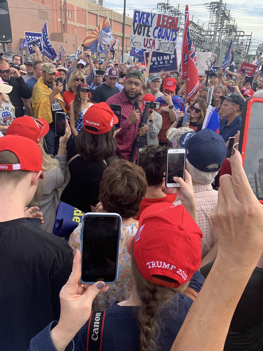 The current speaker, Brandon Tatum, has the AR-15 strapped across his chest. He said Republicans will “fight to the finish.”