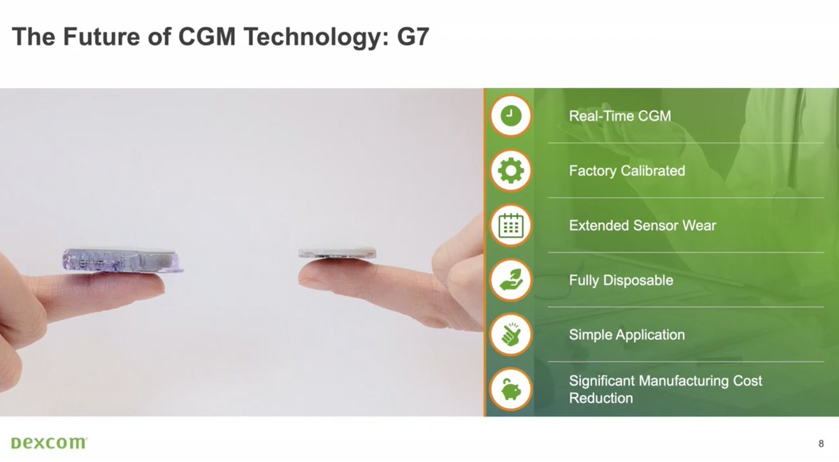 DiabetesMine's tweet image. Hello, Dexcom G7... ("coming 'relatively soon,' by our standards anyway" says CEO Kevin Sayer at #DData2020 -MH
