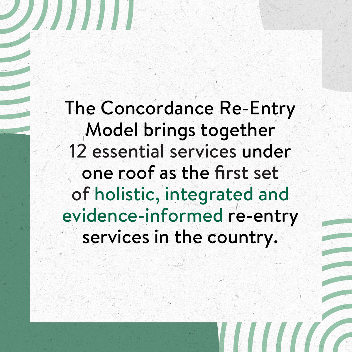 ConcordanceNow's tweet photo. These essential services include substance use and mental health interventions, education and job readiness programming, employment opportunities, legal services, and more. Learn more at https://t.co/0sP607EWly
#recidivism #reentry #reentryprogram #reincarceration https://t.co/S4iPW0MXLo