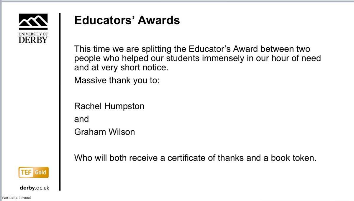 What better time to celebrate our amazing #OTeducators than during #OTweek2020. We value each and every educator who partners with us in providing placements but a big shout out to Rachel Humpston and Graham Wilson who were the worthy winners of our latest #EducatorAwards.