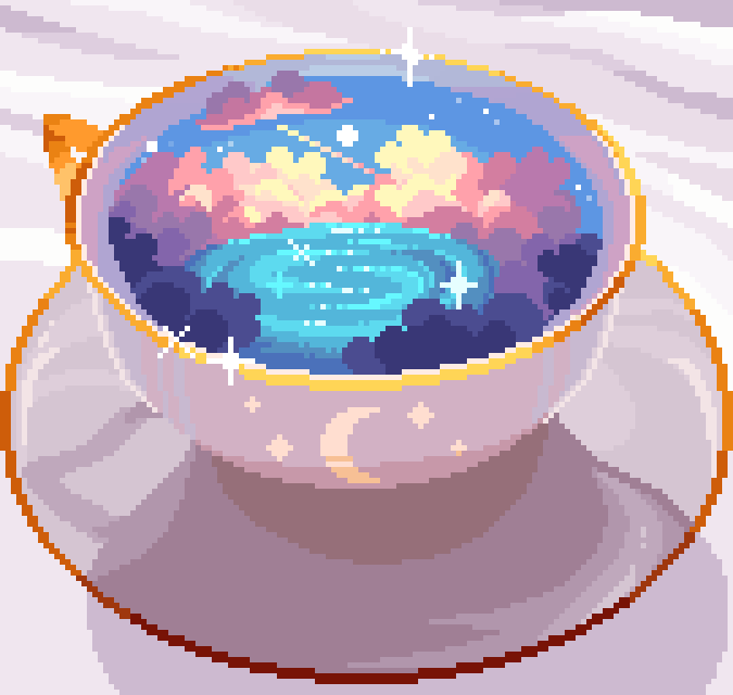 16pxl's tweet photo. lil sunset tea cup ✨ #pixelart https://t.co/LHYOlq4z4j