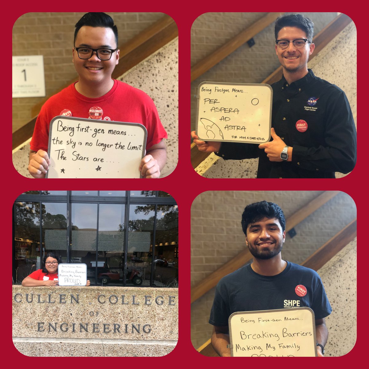 UHEngineering's tweet photo. #FBF to last year, when our student organizations celebrated First Generation College Student Day on campus! Thank you to all of our #uhengineers that shared their #firstgen stories this week! @UHeConnect#CelebrateFirstgen #UHEngineering #UHfirstgen https://t.co/F8HKRqzo7O