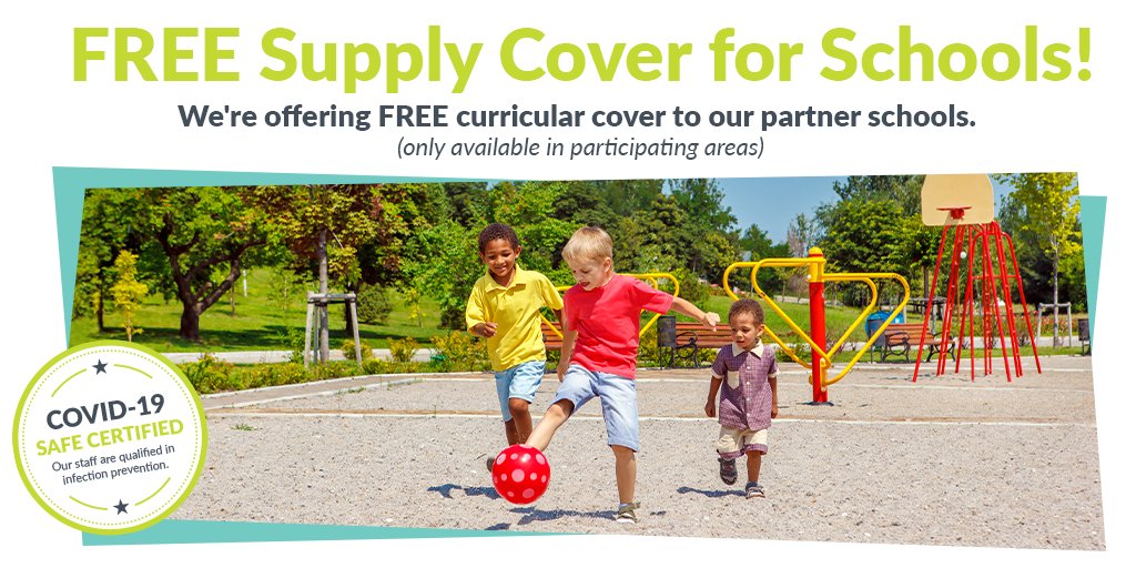 PremierWshire's tweet photo. Take advantage of our FREE supply cover offer for partner schools to help with any #Covid-19 related absences. With all staff qualified in Infection Prevention, you can rest assured you are getting the best emergency cover possible. Contact us today at https://t.co/jtdoQu4fXd https://t.co/svUuvZYfjr
