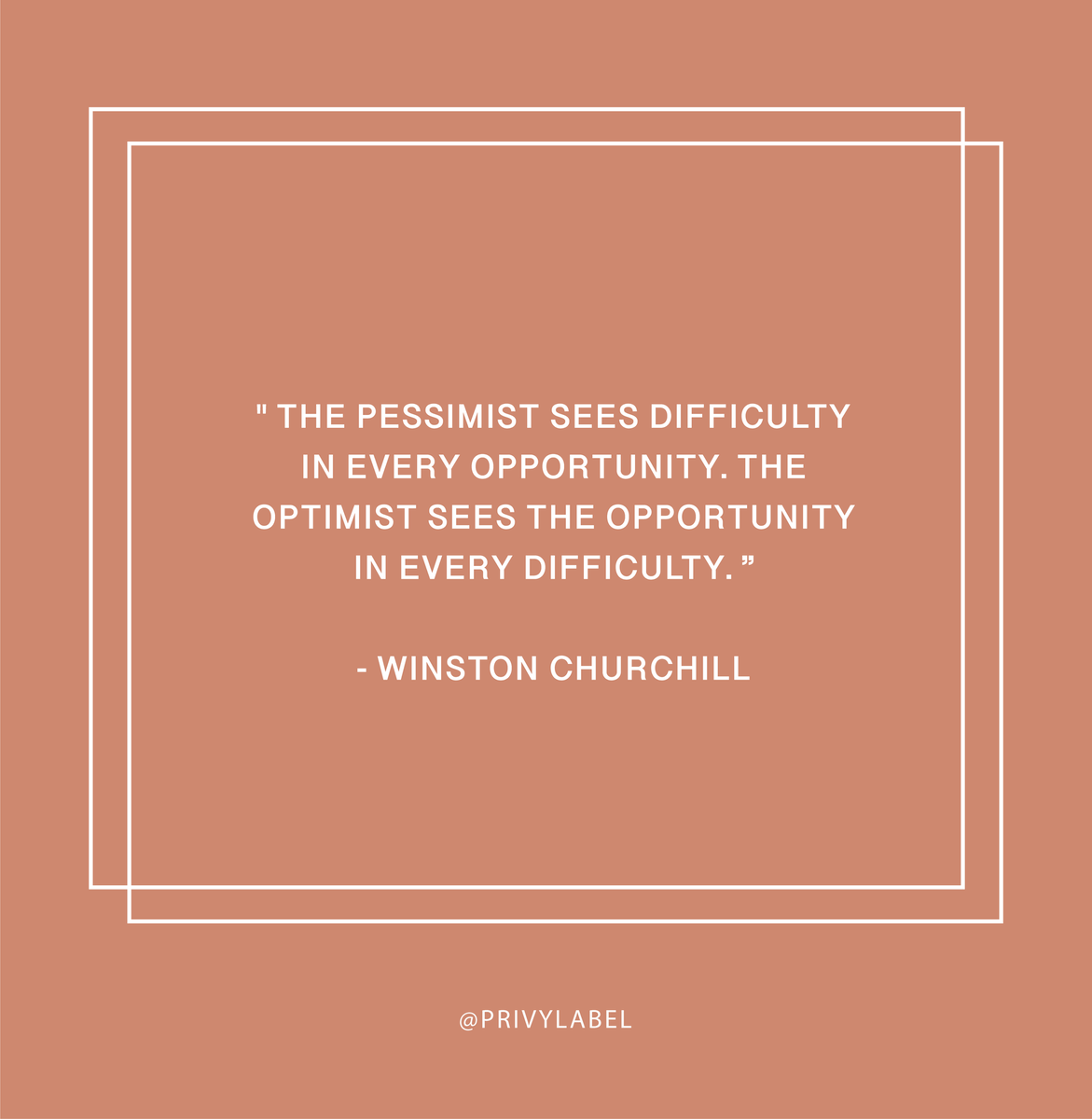 privylabel's tweet photo. A little motivation for your Friday! You're almost there, keep pushing through the week and seize every opportunity you can. 
•
•
•  
Quote by : Winston Churchill

#privylabel #quoteoftheday #wordstoliveby #motivationalquotes #motivation #inspiration #inspirationalquotes https://t.co/Dfuihx4eqc