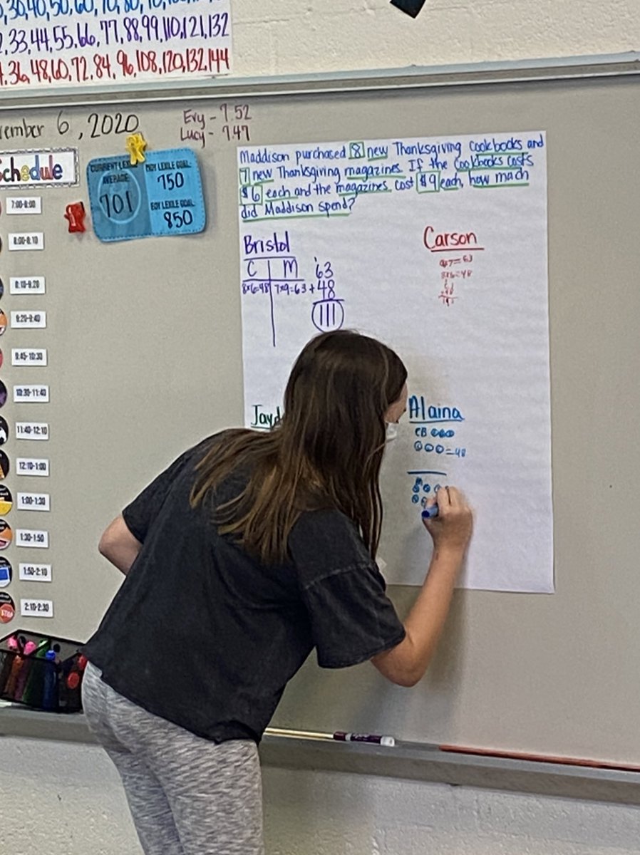 Alaina is doing a GREAT job explaining to her peers the strategy she used to complete her CGI math problem. 🚀<a href="/RESthompson/">Traci Thompson</a> #GoAlaina