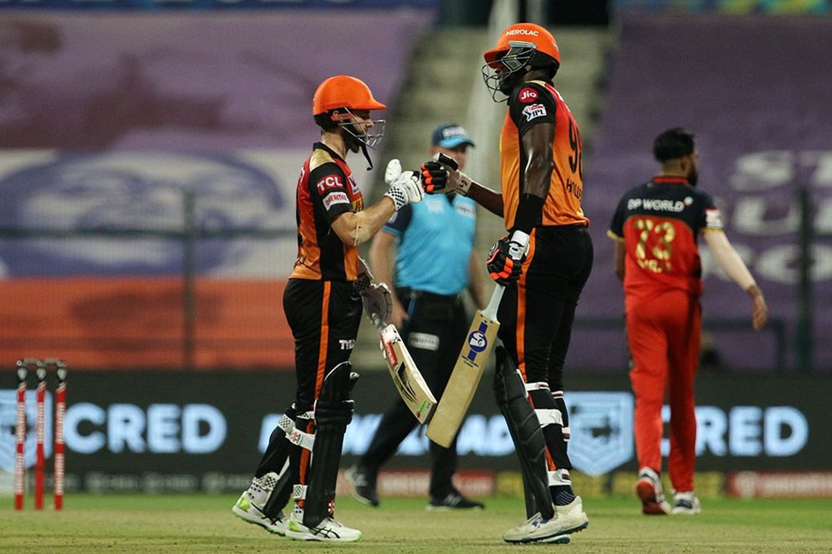 SunRisers's tweet photo. Kane Williamson and Jason Holder appreciation tweet 🧡

#SRHvRCB #OrangeArmy #KeepRising #IPL2020 https://t.co/yrAlhwa9uS