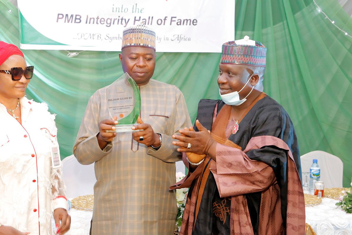NLTFng's tweet photo. The executive Secretary/CEO of National Lottery Trust Fund @BelloMaigari7 inducted into PMB, Integrity Hall of Fame. The program took place at Naicon Luxury Hotel, Abuja on 5th November,2020. 
https://t.co/6qVhE9luRm https://t.co/6n34mwgOn1
