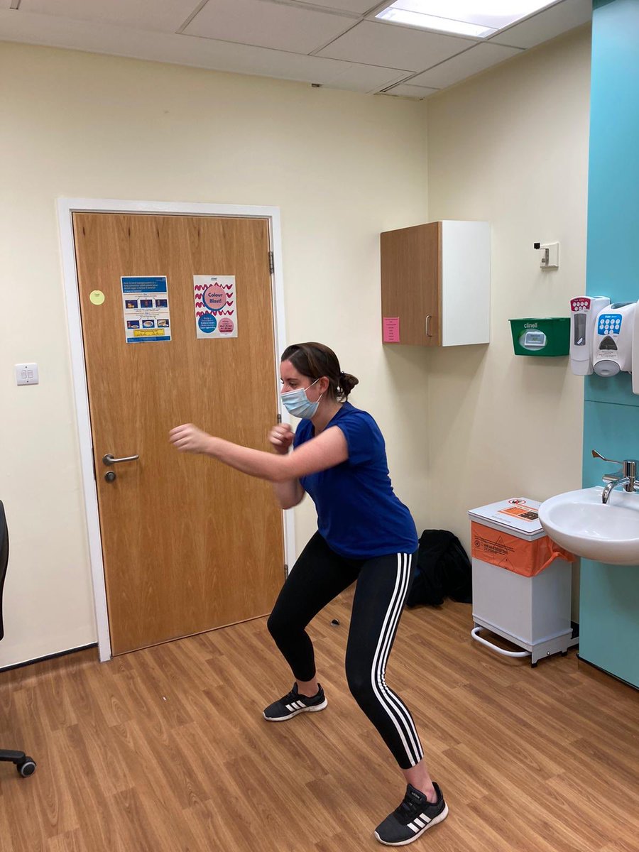 Cath4dice's tweet photo. Big thanks to @LisaMorr1992 for allowing us to join your fabulous @Beam_CF HIIT session today and putting us through our paces 💪🏼🧘🏻‍♀️🏃🏻‍♀️ #cfphysiofellow #physicalactivity https://t.co/njw5gv836o