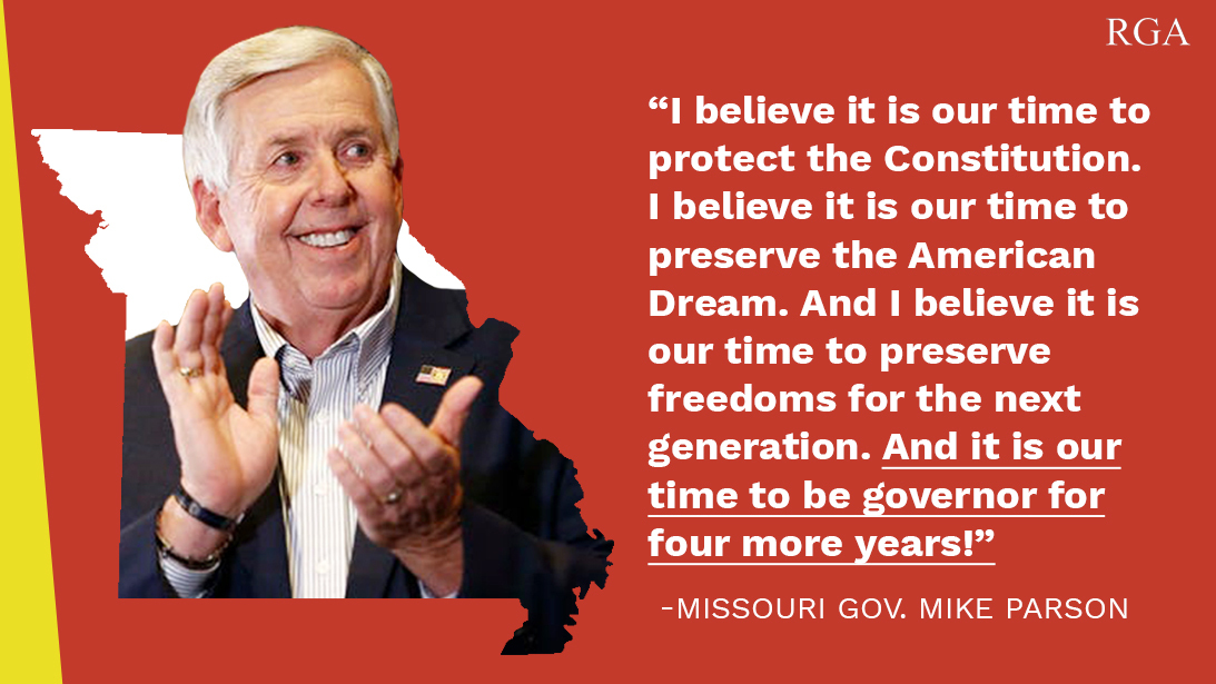 GOPGovs's tweet image. Governor @mikeparson successfully secured four more years of upholding Missouri values and protecting the rights of Missourians

#MOgov