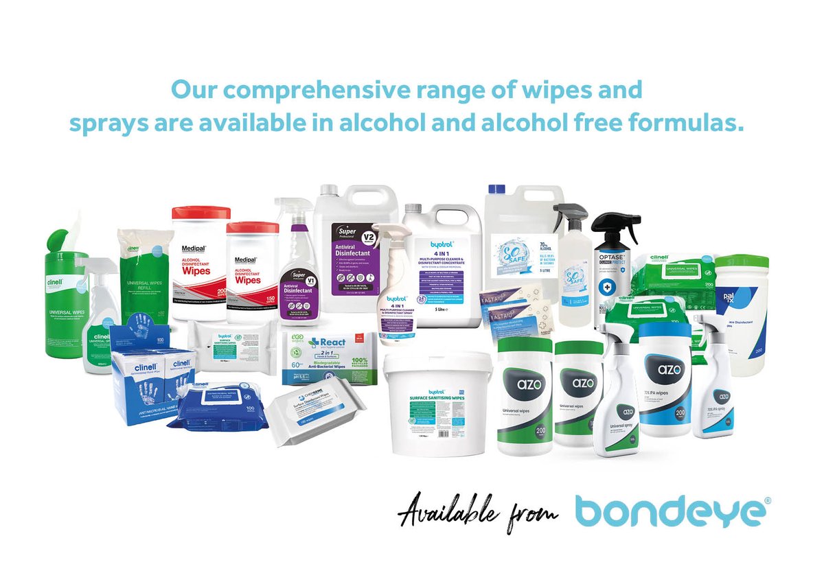With surface wipes and spray supplies in the UK running low. Here at Bondeye, we have a large supply of stock available. With many top brands that are effective against Coronavirus within seconds. 

Order online at bondeyeoptical.co.uk or call the team on 0121 772 3888.
