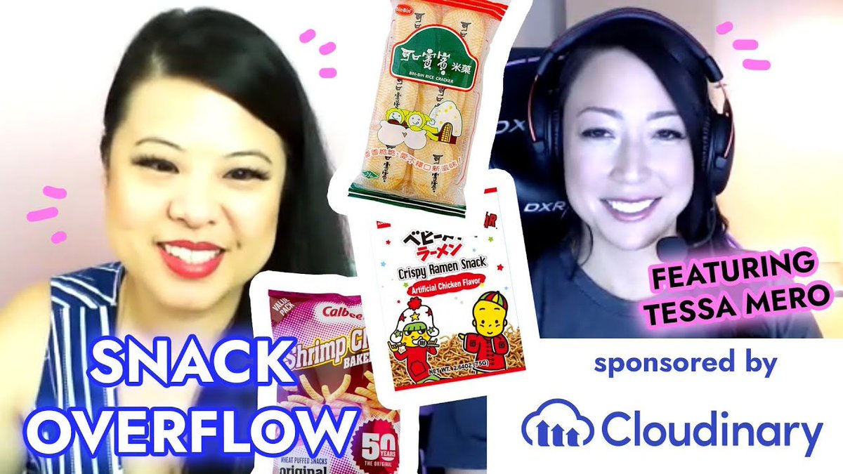 ThisDotMedia's tweet photo. Thank you to @TessaMero & @cloudinary for teaming up with @ladyleet to create this special episode of #SnackOverflow. In this episode, Tracy and Tessa talk about their favorite childhood snacks!
Feeling hungry yet?
https://t.co/mUVu4saBji https://t.co/CWkA4tXvqo