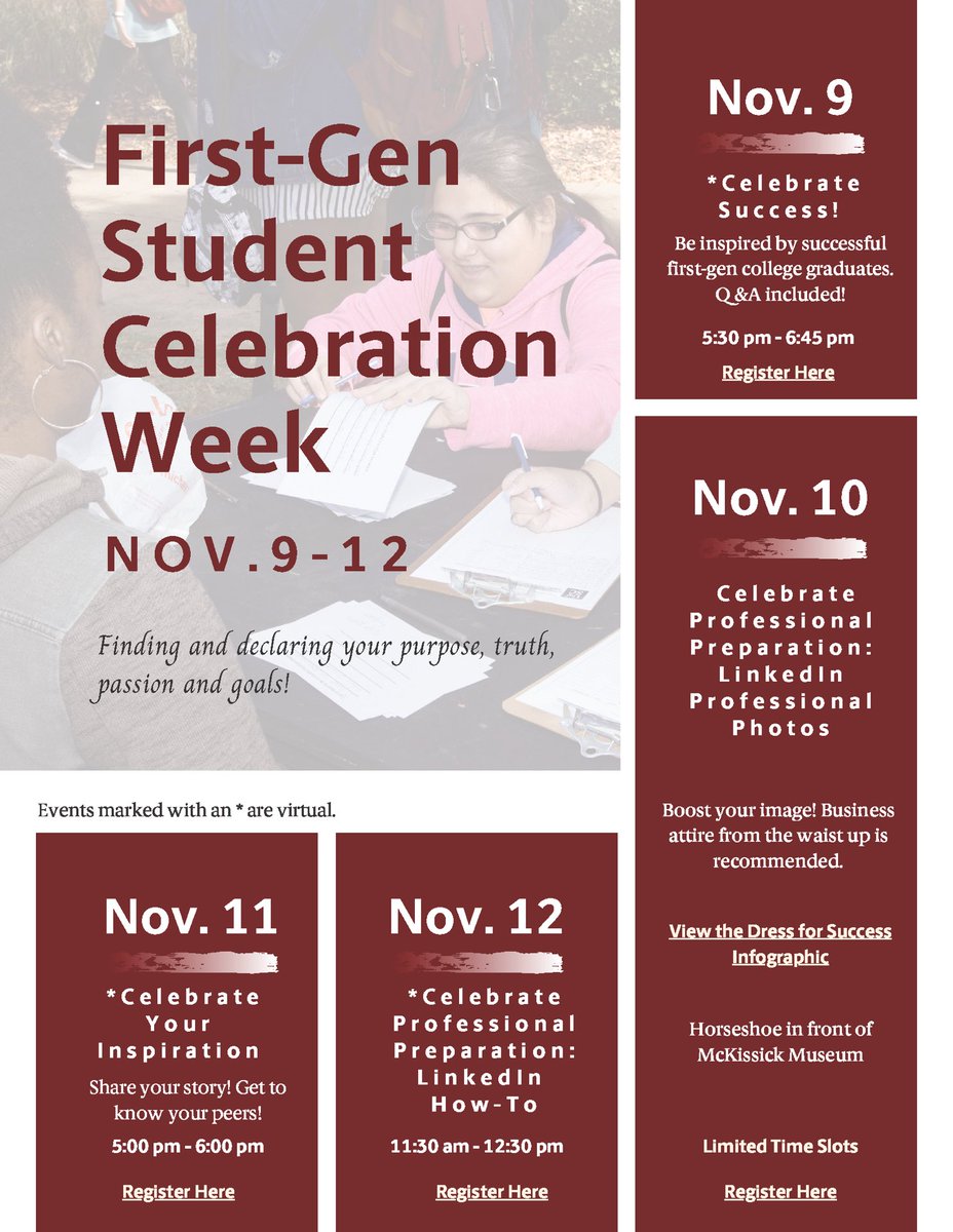 If you are a first-gen college student at UofSC, I hope that you will join us for a few events next week! Check out our social media toolkit to celebrate and share your story online!                                          drive.google.com/drive/folders/…