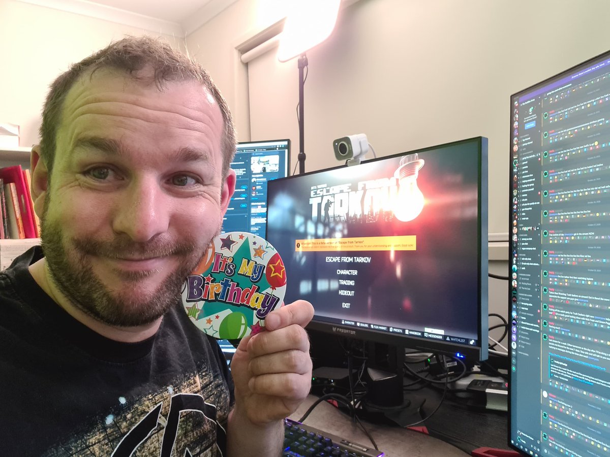 Pestily's tweet photo. 34 Today. Birthday strum with my stash given away (red key card included) and a heap of game accounts! Lets have some fun!

LIVE NOW ! 

Live @ https://t.co/wAWH9xSqfD
Playing #escapefromtarkov
Game @bstategames https://t.co/c1T5xg2zW5