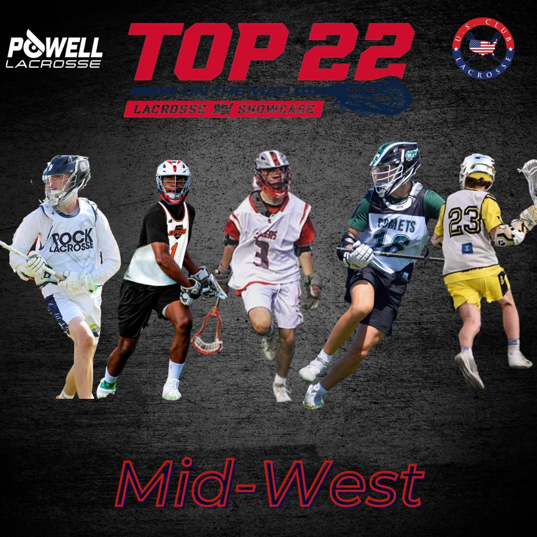 The Top 22 On the Map Showcase Mid-West Region!
Brought you by <a href="/powelllacrosse/">Powell Lacrosse</a> Scroll to see 5 of the top players in the Mid-West! 
⭐️Click link: usclublax.com/top-22-midwest…  in bio or swipe up in story to see their full highlights, breakdown and schools of interest or committed to.