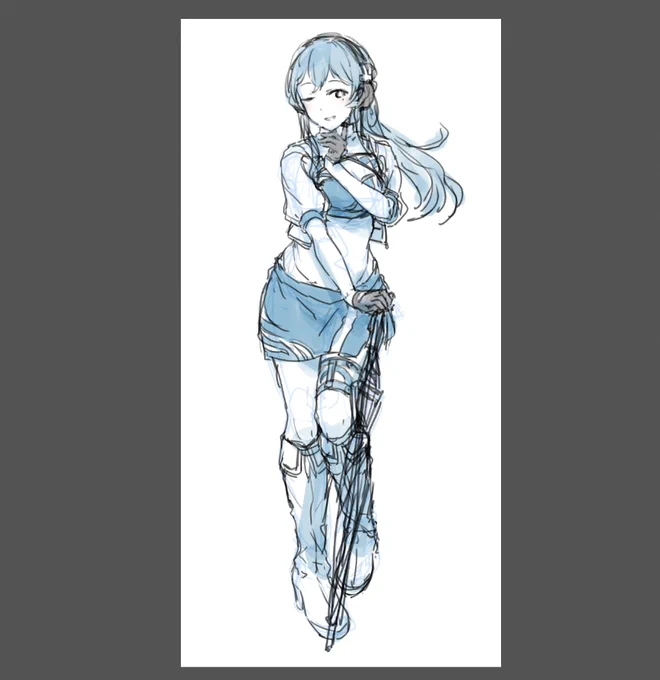 とりあえず顔別レイヤーでゴトにしてラフつくった 