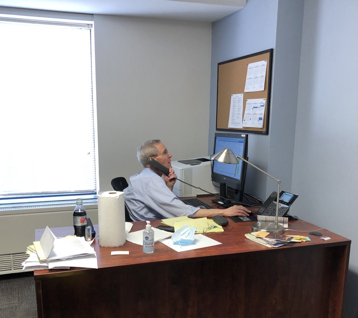 TempleHeme's tweet photo. Happy Birthday Dr. Bromberg! Our fearless leader. He’s busy doing telemedicine. https://t.co/TuohLrH133