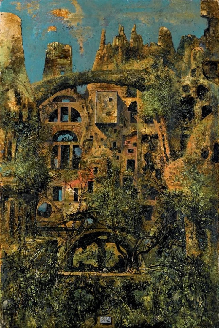 MenschOhneMusil's tweet photo. Imaginary Rock City - Eugene Berman. https://t.co/1WiSPcZZe0
