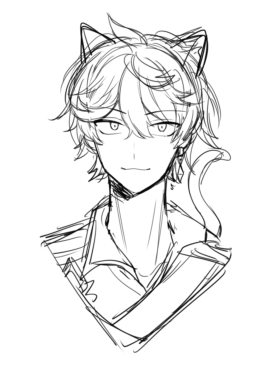 doodles + wip of tartar that i will never finish 