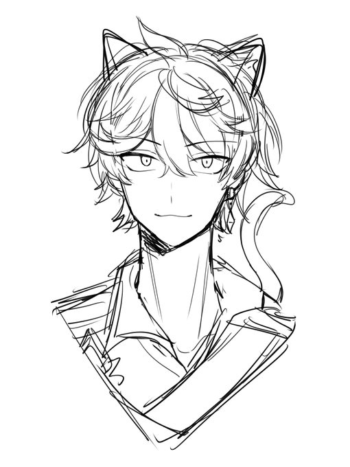 doodles + wip of tartar that i will never finish 