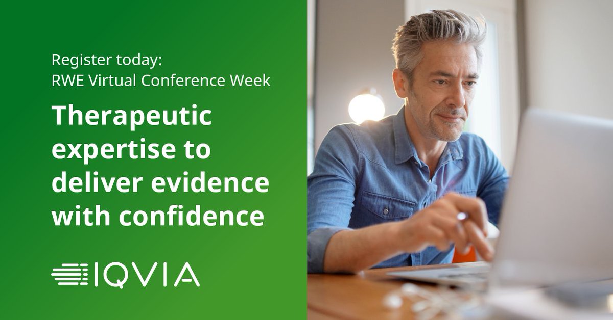 IQVIA_global's tweet photo. There is still time to register for the #RWE Virtual Conference, starting Tuesday. Join us for daily 90-minute sessions with industry thought leaders discussing the role of RWE across #therapeutic areas. Register for free, here: https://t.co/LuFMtPlyUy https://t.co/qVxgpdrQu9