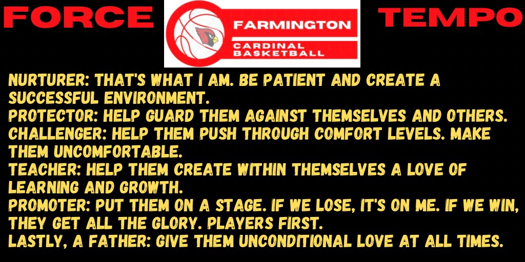 CoachASimmons's tweet photo. Here are some additional “jobs” that come with being a COACH!  This list is from Coach Cal’s book, Players First: Coaching from the Inside Out. #ForceTempo #cardstudentsareworthit #GROWHere #FarmMADE #PlayersFIRSTProgram @FarmingtonMBB @farmcards @farmingtonfast @UKCoachCalipari https://t.co/OuWzBI3bwJ