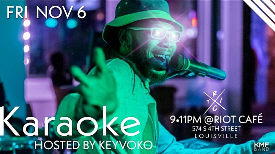 KEYVOKO's tweet photo. Friday Nite Karaoke - Louisville @RiotCafe on 4th & chesnut downtown chillin 9-11pm Keyvoko on Sound Control🎤 #Karaoke #Louisville #FridayEvents https://t.co/qcG7wGl0Ja