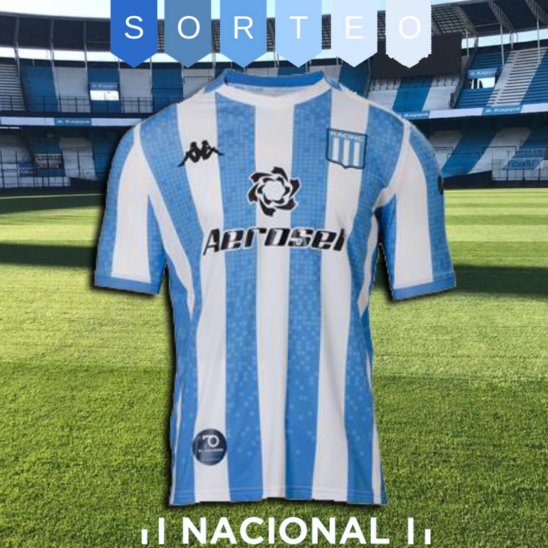 ⭐ NUEVO SORTEO

🔱 Atención hinchas de #RACING

👏 Gentileza de <a href="/RacingClub/">Racing Club</a> sorteamos la camiseta titular de La Academia.

¿Cómo ganarla? 
▶ Seguinos en Twitter
▶ Dale RT a este posteo

📱 Si participas en nuestro Instagram también, tenés doble chance!