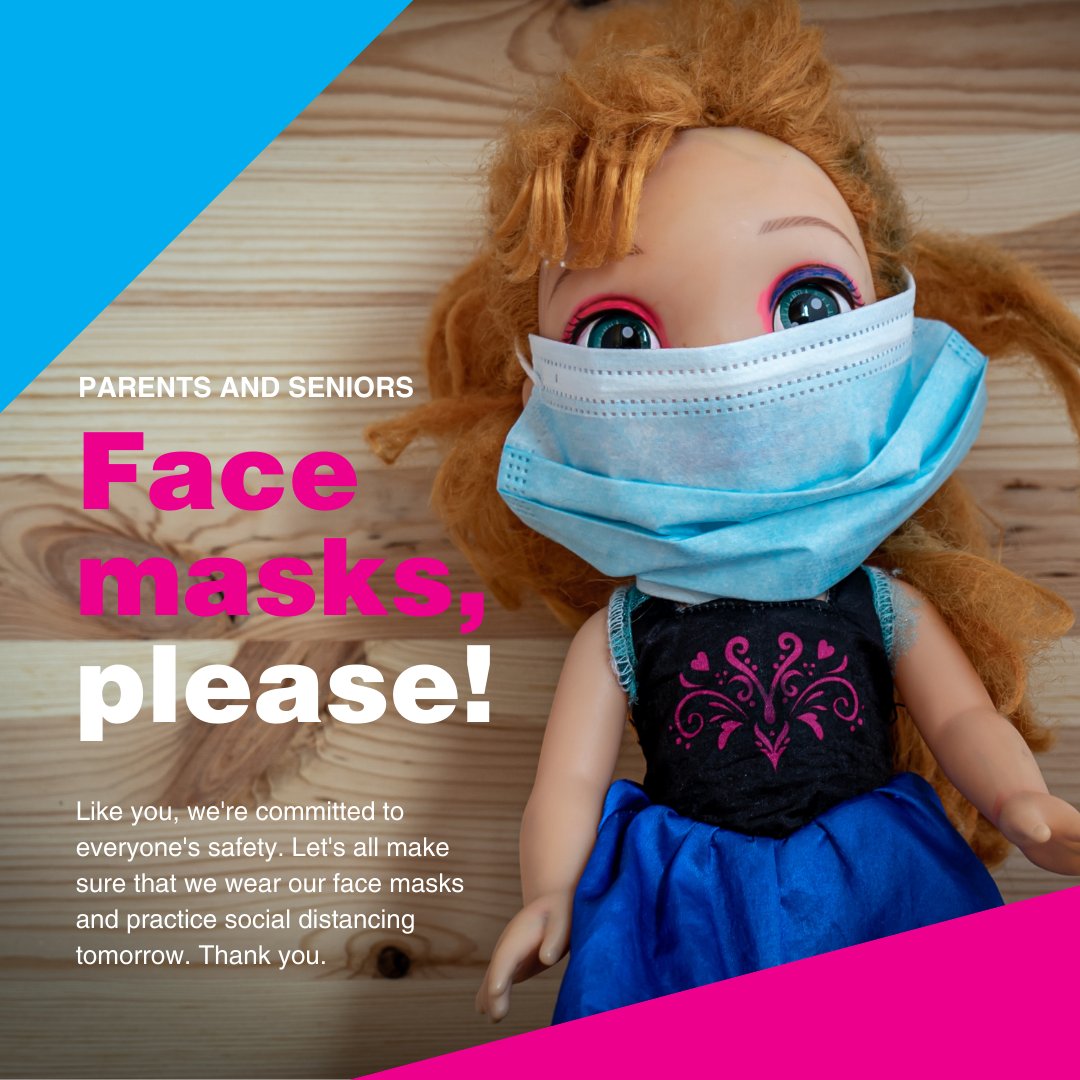 We’re so looking forward to seeing every one again tomorrow!

Just a little reminder for all our seniors and parents.  😀👍

#StayingSafe  #DontForgetYourFacemask  #WeAreSocialDistancing #newburymums #newburybusiness #newburykids #morethanjustatheatreschool