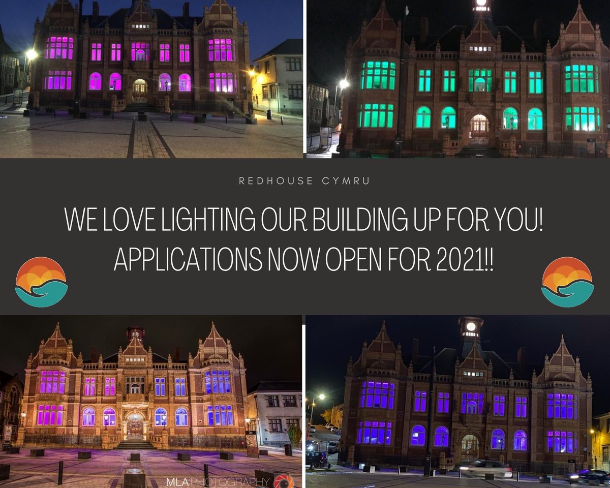 WellbeinMerthyr's tweet photo. We ❤️ lighting the Redhouse up for you!
Applications now open for light-up requests for 2021!
Send us a message with the Cause / Date / Colour you'd like and we'll get you booked in!
#redhousecymru #merthyrtydfil #lovemerthyr https://t.co/YOGdt4s1cg