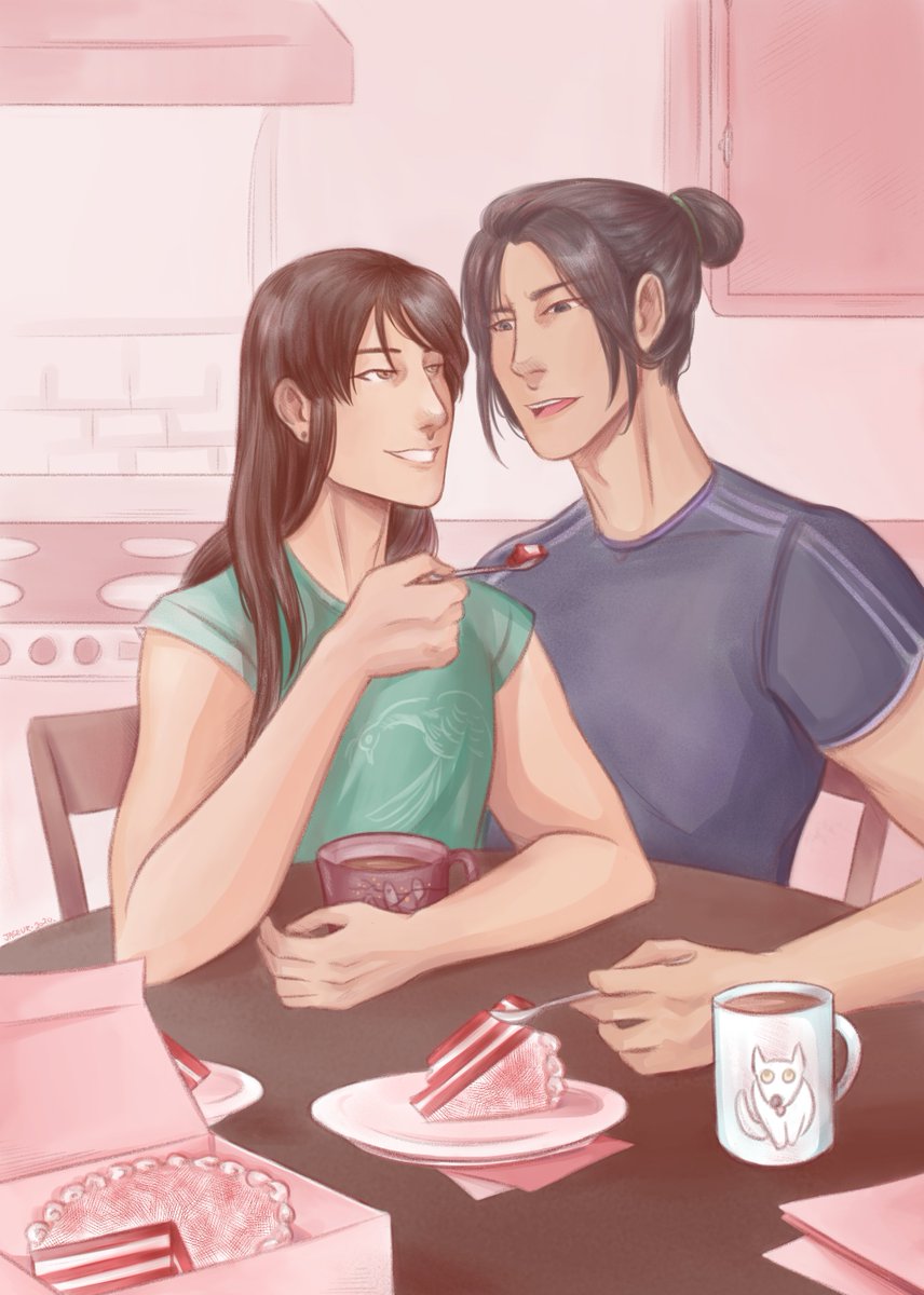 _jaseur's tweet photo. domestic dessert scene for @sc_zine 😘 

#mdzs #sangcheng https://t.co/YCmCydsnyq