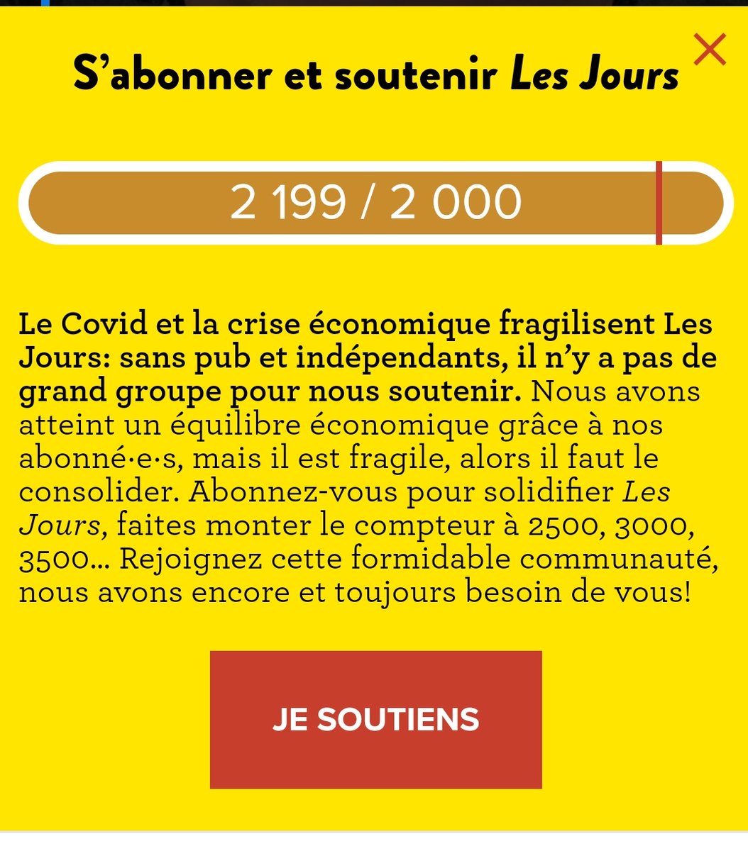 J'aurais voulu être le 2000ème, je serai le 2200ème. Ça claque aussi !