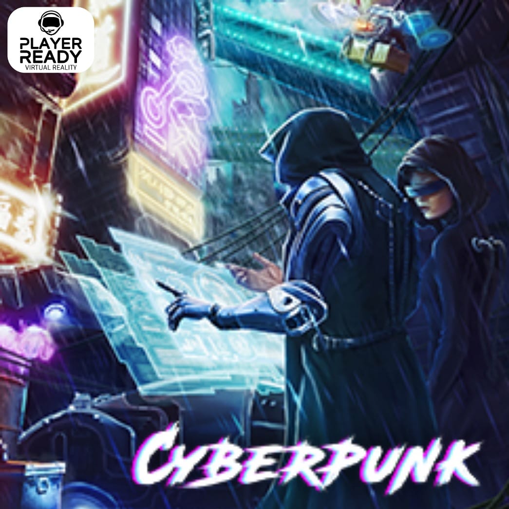 PlayerReadyVR's tweet photo. ⚡🤖CYBERPUNK ESCAPE ROOM🤖⚡
It’s the beginning of the 22nd century and you and your team of cyborgs are on a mission to steal some data from a super secure futuristic complex! 👀 Tag who you would bring to help! ⬇️
#playerready #virtualreality #escaperooms #htcvive #cyberpunk https://t.co/TjXBJA5EpJ