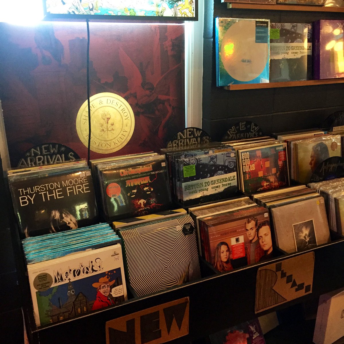 Grimeys's tweet photo. Happy Record Release Day, y’all. New albums &amp; reissues out today from @0PN, #plyon, @heathertroster, @Neilyoung, @Wilco, @NickelCreek, Mort Garson, @TheDaveBrubeck, @OlafurArnalds, @nilsfrahm, @holymotorsband, @MariahCarey, @darrellscott &amp; more! 🎧❤️ #supportyourlocalrecordstore https://t.co/jVzDPd0TDF