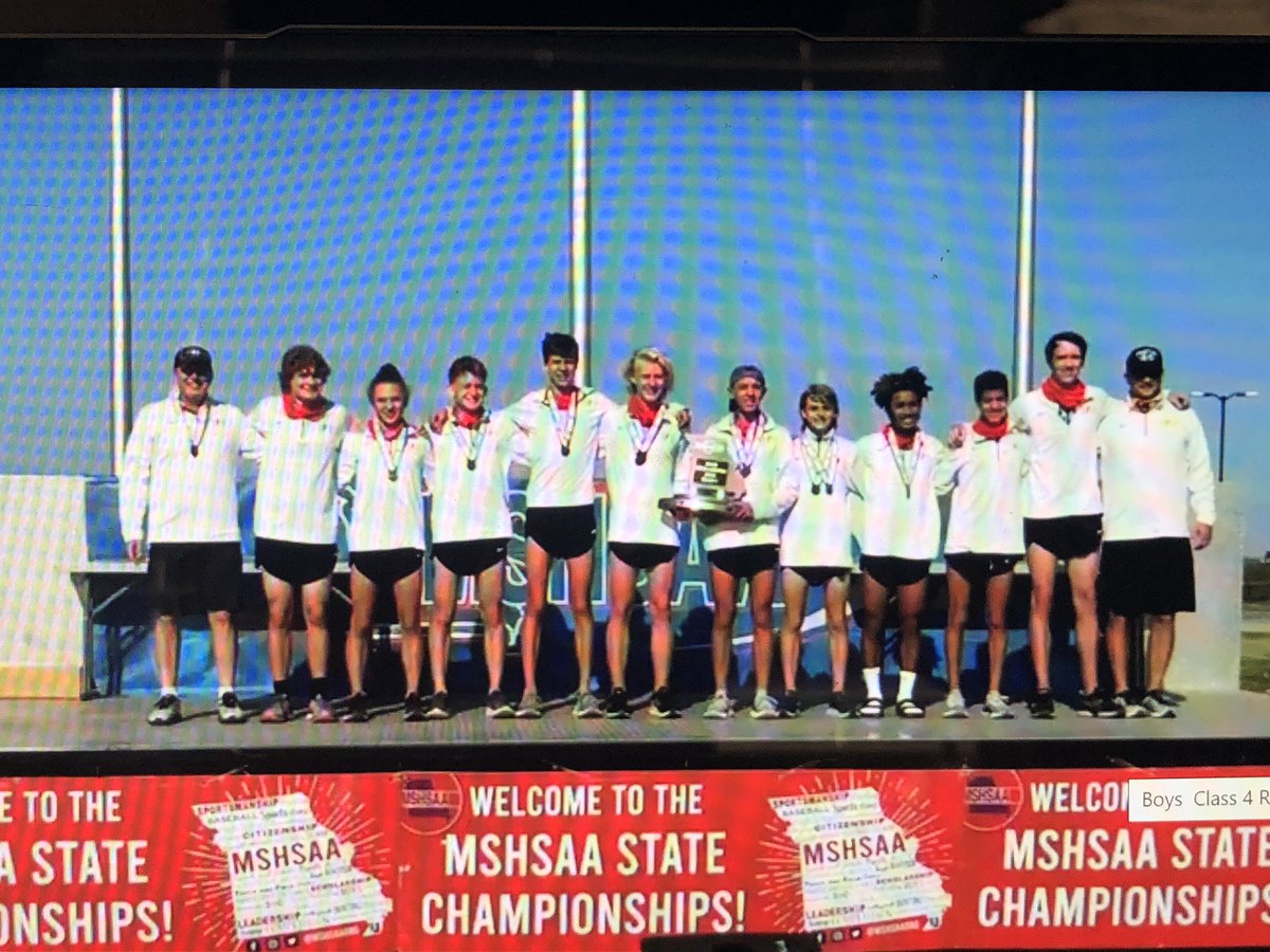 FestusR6Supt's tweet photo. Congratulations to the Festus Boys Cross Country team for taking 🏆First Place 🏆at Class 4 State Meet.  7th consecutive State Championship ties the all-time State Record!  4 All-State Runners!!  Boys placed 2nd, 9th, 12th, 15th,  37th, 58th and 67th.  
#R6Dynasty  #WeAreFestus https://t.co/QM3Y2fK00n