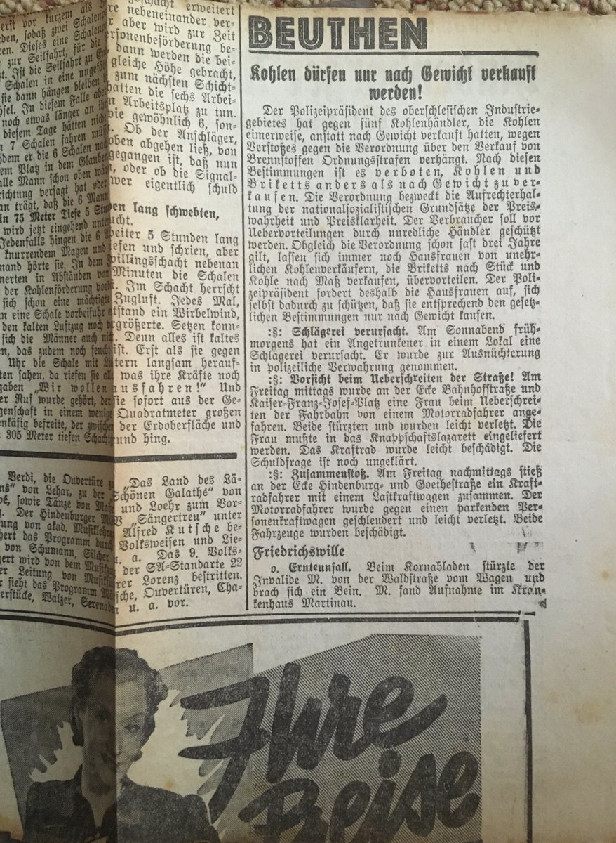 It's a big ask, but please could a German speaker give me the gist of what this article(right) is about? My fledgling German won't do it: I can pick out words but not meaningContext: my family are from Beuthen (Bytom). I found this cutting in one of my dad's books recently