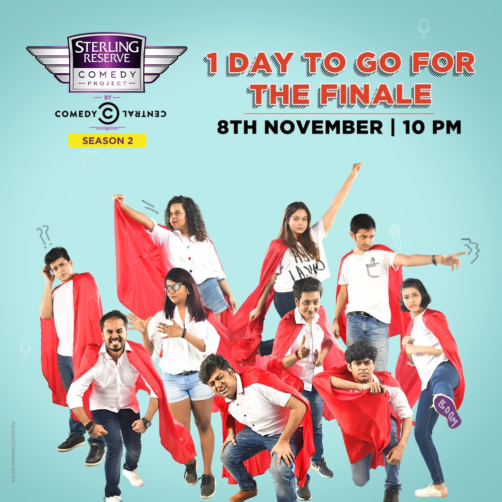 ComedyCentralIn's tweet photo. Find out who is the ultimate super stand-up comic of Sterling Reserve #ComedyProject Season 2, tomorrow night at 10 PM only on #ComedyCentral!

@ProjectSterling | #SRCPSeason2 #SRCPOnCC https://t.co/TJntil7gK6