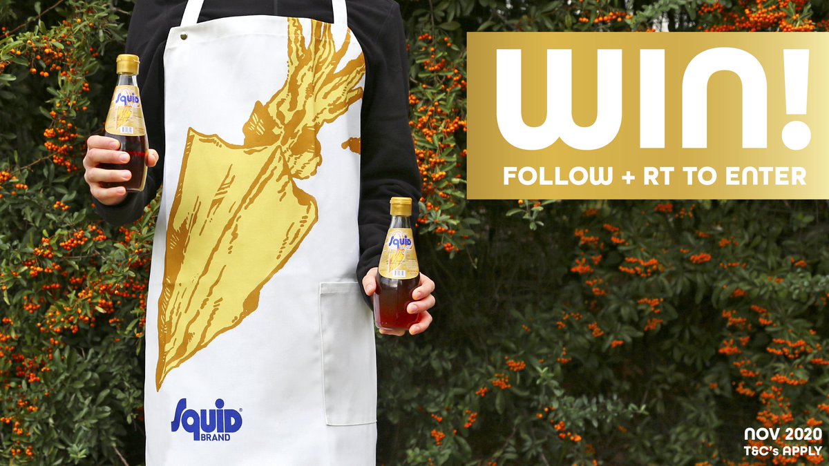 squid_global's tweet photo. Fancy this swanky apron, and two tasty bottles of our gold labelled Premium Fish Sauce? 👩‍🍳🦑

FOLLOW + RT to enter our #competition for your chance to #WIN them! 

#FreebieFriday https://t.co/XorNRT2hYn