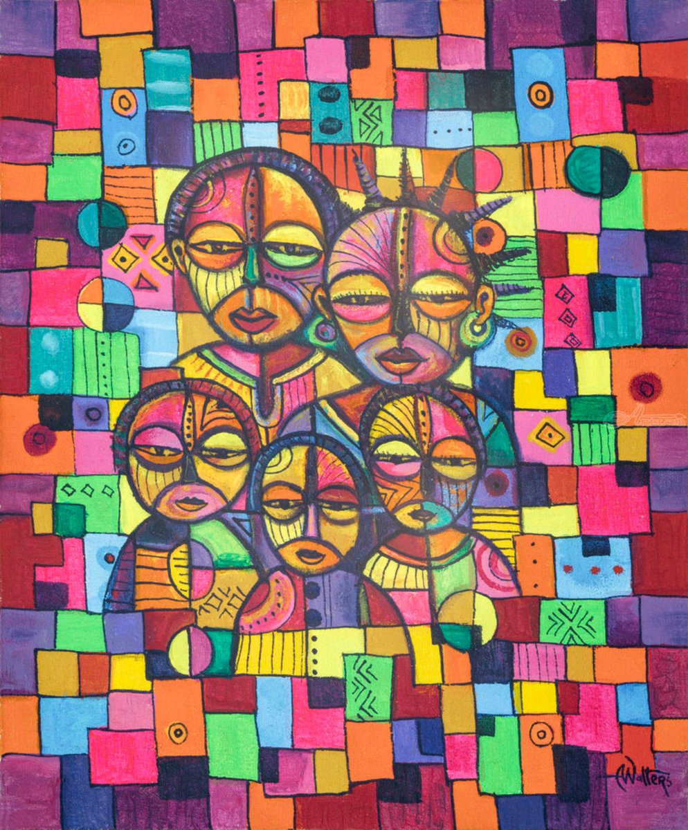 MissBrown_CPS's tweet photo. 6RG have had a great start to our African Art topic, comparing the artists Angu Walters and Esther Mahlangu. Today they looked at some colour theory and experimented with complementary, harmonious and monotonous colours. #Y6 #ks2art https://t.co/AbkM0E3miV
