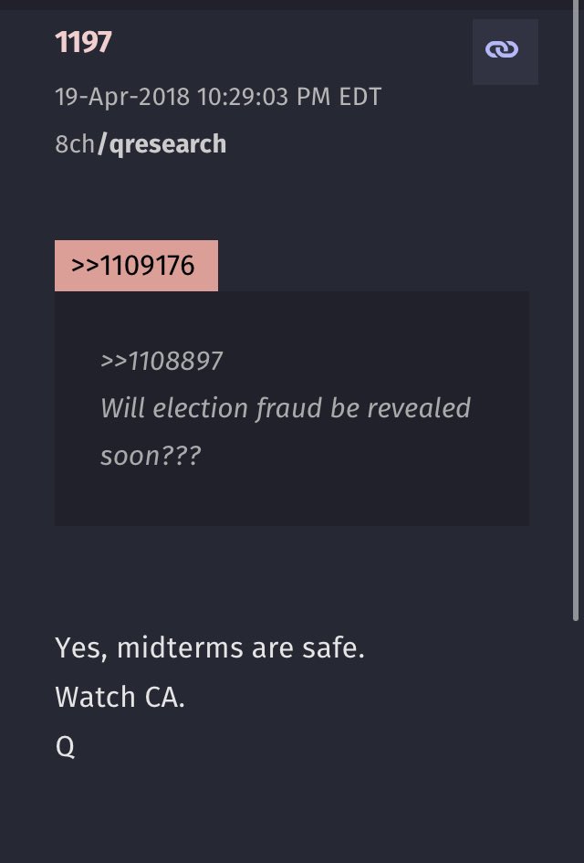 CA is 55 electoral votes. (5:5) WHAT IF...while everyone is focused on PA, GA, AZ and NV, but CA somehow goes RED. One more state like NC would give him enough votes to win. Remember...they called CA before the polls even closed. Just my little Friday Fantasy   #ItsFriday