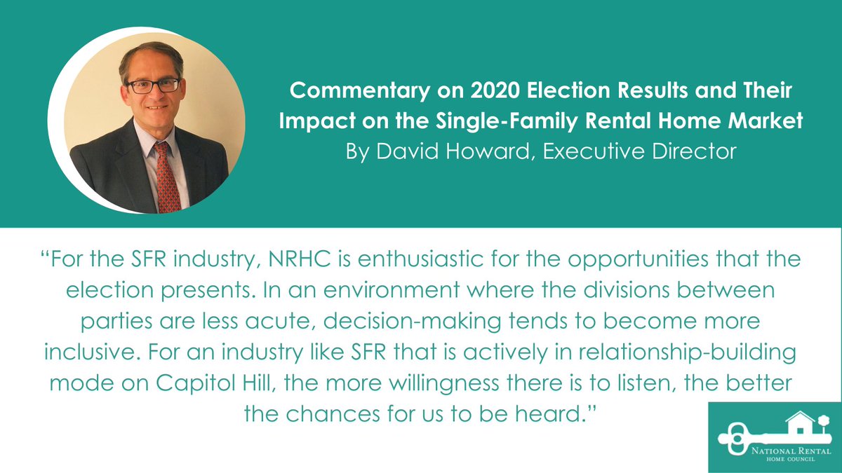 Check out NRHC Executive Director David Howard’s full election commentary by visiting our website: ow.ly/HmLJ50CdOfw