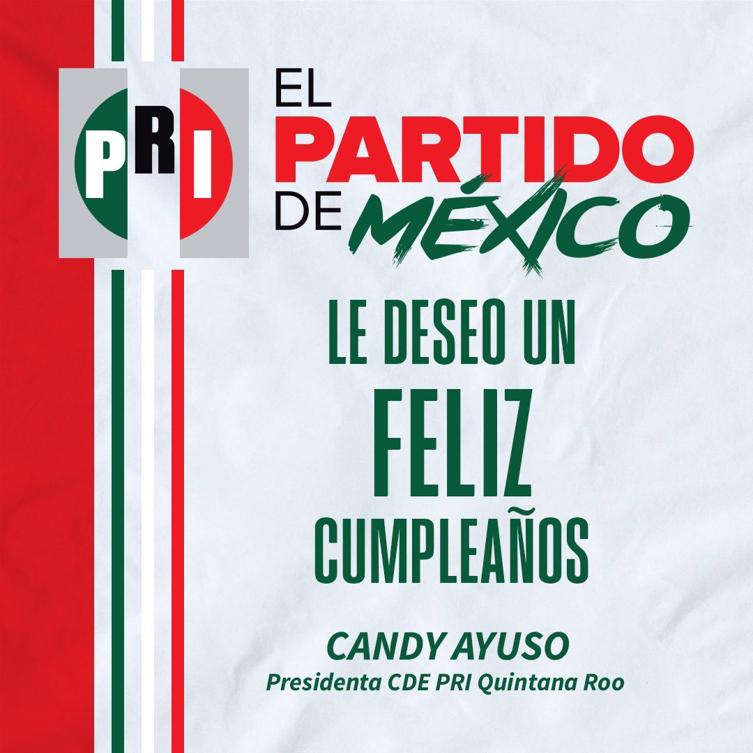 Le deseo un feliz cumpleaños al Ex Presidente del @PRI_QROO Jorge Arturo Contreras Castillo, ¡Que la pase muy bien en compañía de la familia!

#FuertesYUnidos