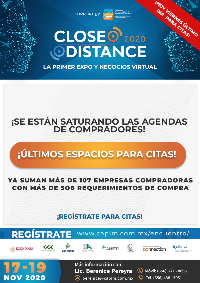 CAPIMoficial's tweet photo. Regístrate para citas de negocio con las más importantes industrias compradoras de Norteamérica.

¡Pocos Espacios Disponibles ! 
Registrate 👇👇

https://t.co/z8NitXkWaX

#Encuentrodenegocios #Expovirtual #negociosvirtuales https://t.co/WNBesLKPBU