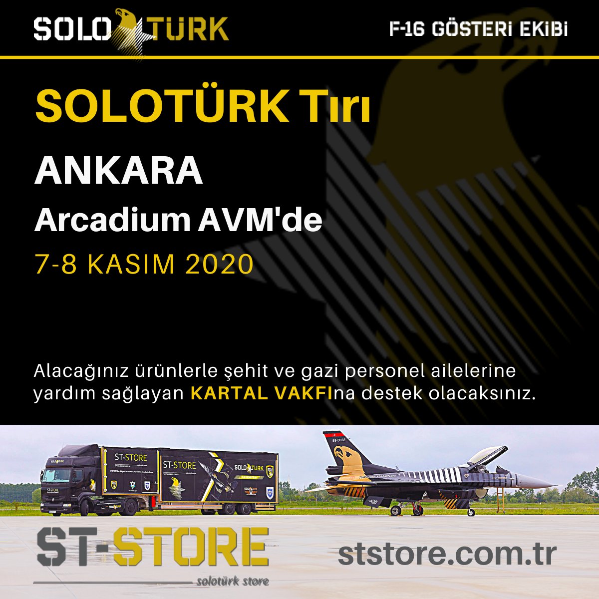 soloturk_store's tweet photo. ST-STORE tırı, 7-8 Kasım 2020 tarihlerinde, Ankara, Arcadium AVM’de sizlerle birlikte olacak. #Ankara #ArcadiumAVM #Arcadium
#solotürk #soloturk #ststore #solotürkürünleri #soloturkurunlari #solotürkstore #soloturkstore #kupa #termos #çeliktermos #tişört #şapka #mouseped https://t.co/Wccjg7jWdN