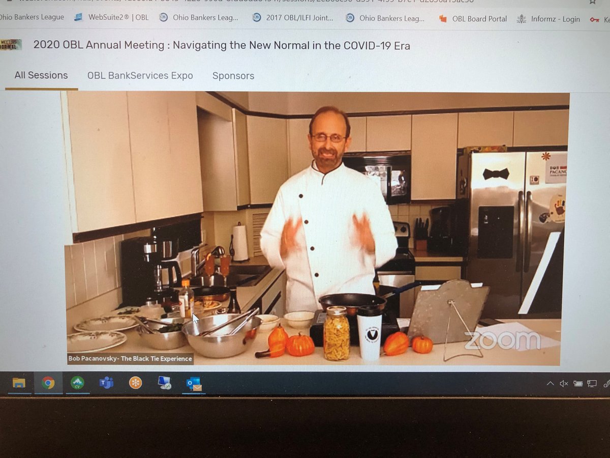 ohiobankers's tweet photo. We are amped to have @BobPacanovsky close out the #OBLAnnualMeeting with a relaxing session on Creating Culinary &amp; Customer Delights! It's 4 pm somewhere! https://t.co/tuVPq12DZ1